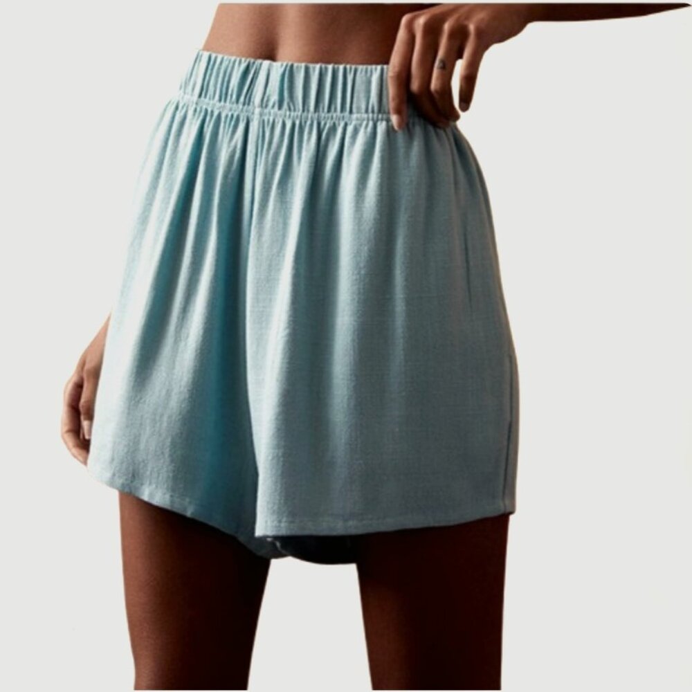 Ryan Destiny x PacSun Linen Boyfriend's Closet Easy Shorts,  Blue XS NWT